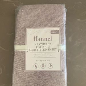 PB Kids organic flannel crib sheet NWT